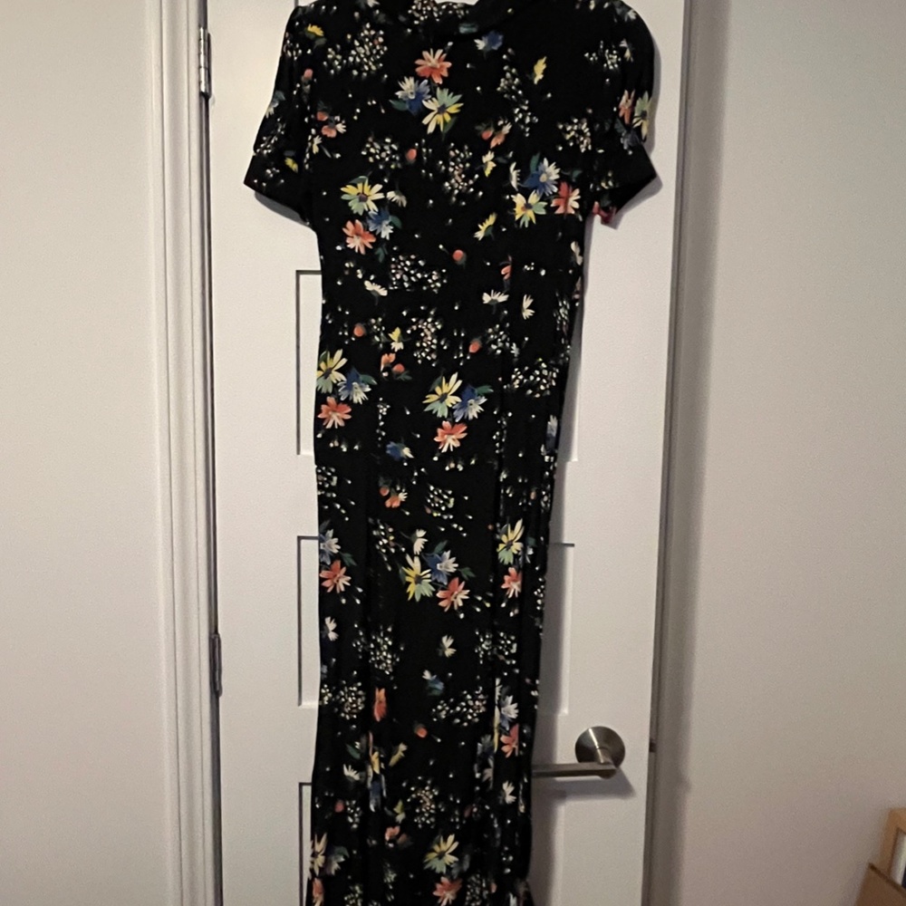 Vintage Ossie Clark/Celia Birtwell-style floral print silk crepe maxi dress - Picture 5 of 5